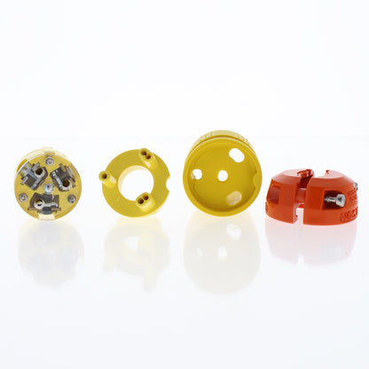 Daniel Woodhead 1434 Yellow Twist Turn Locking Male Plug 15A NEMA L5-15P 125V