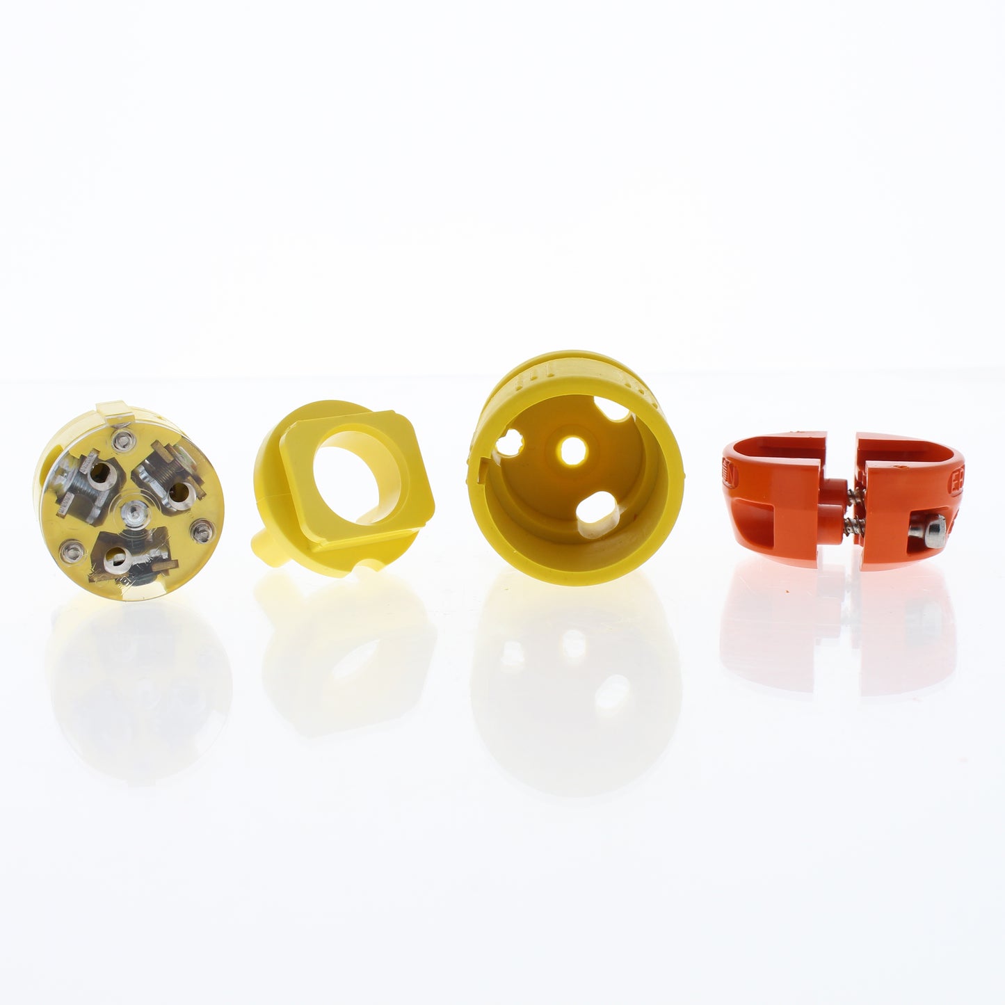 Daniel Woodhead 1434 Yellow Twist Turn Locking Male Plug 15A NEMA L5-15P 125V