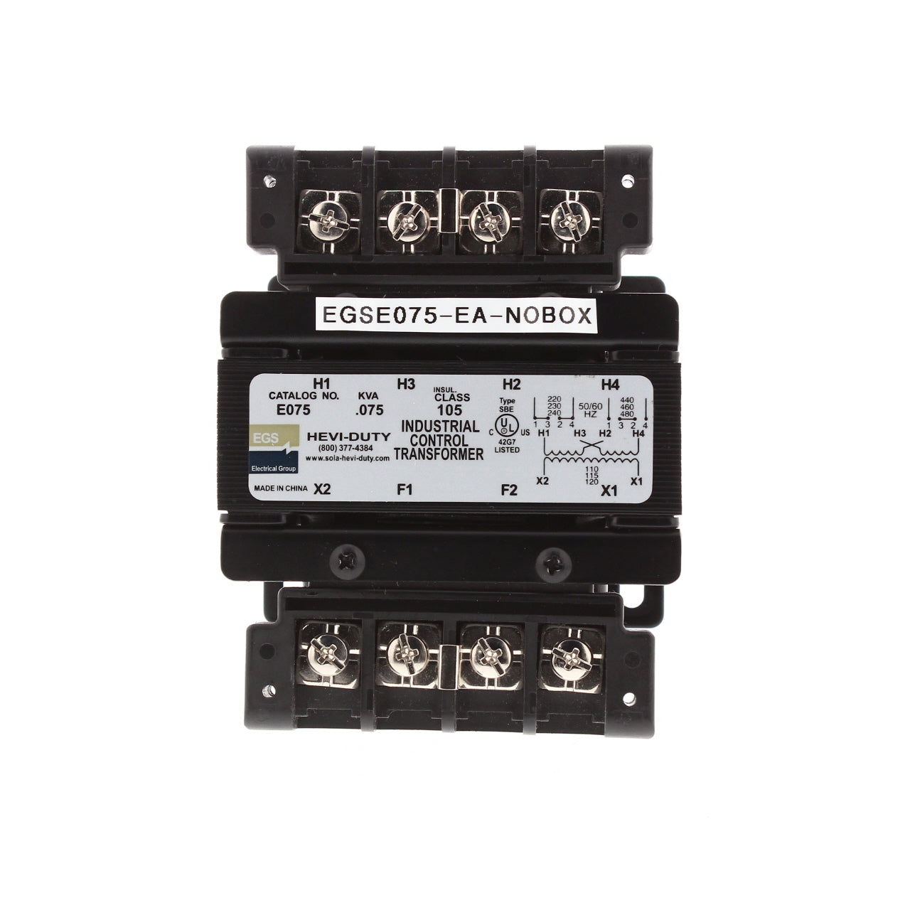 EGS E075 Sola Encapsulated Industrial Control Transformer 75VA