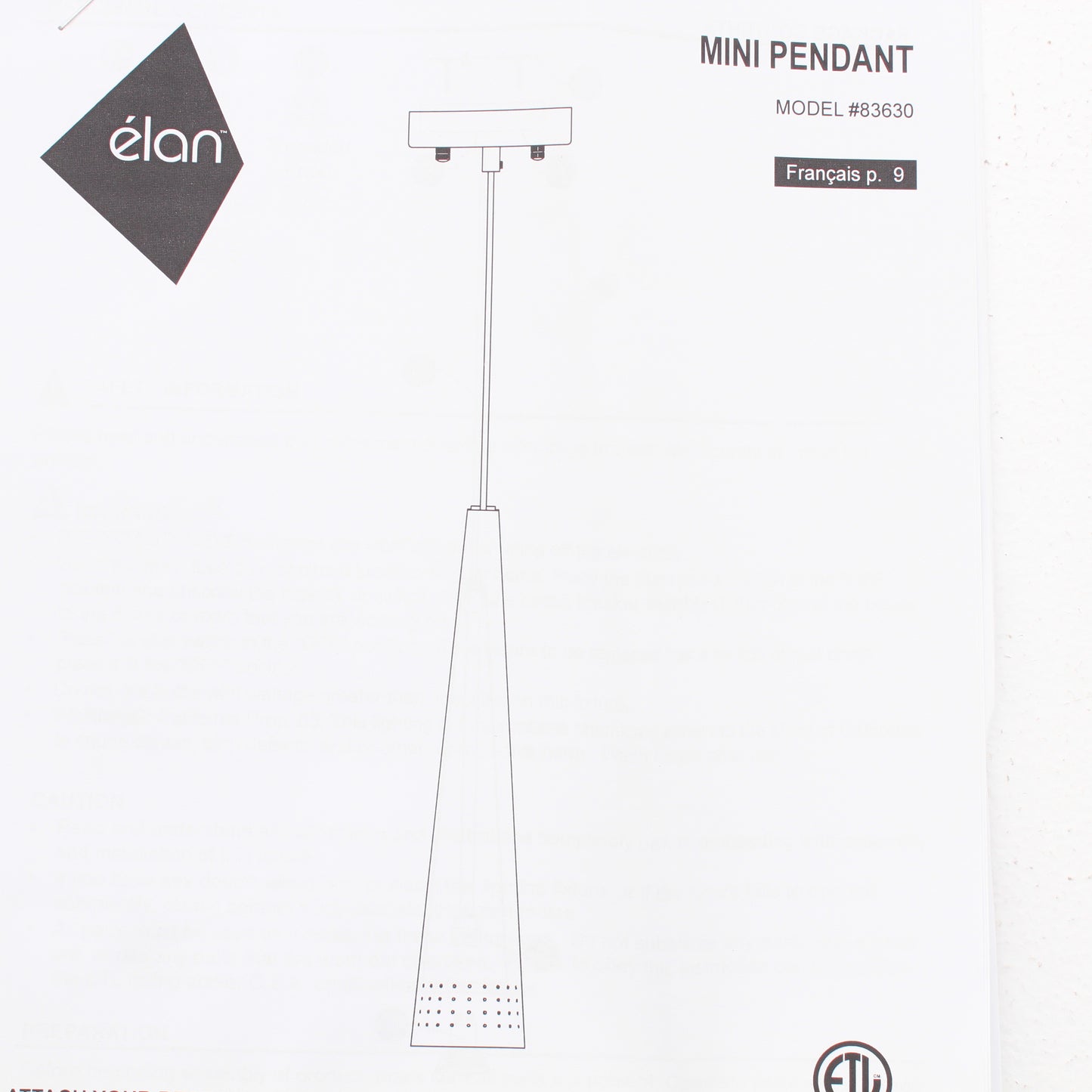 Elan Irvo LED Mini Hanging Pendant Light Bronze Finish 7W 83630