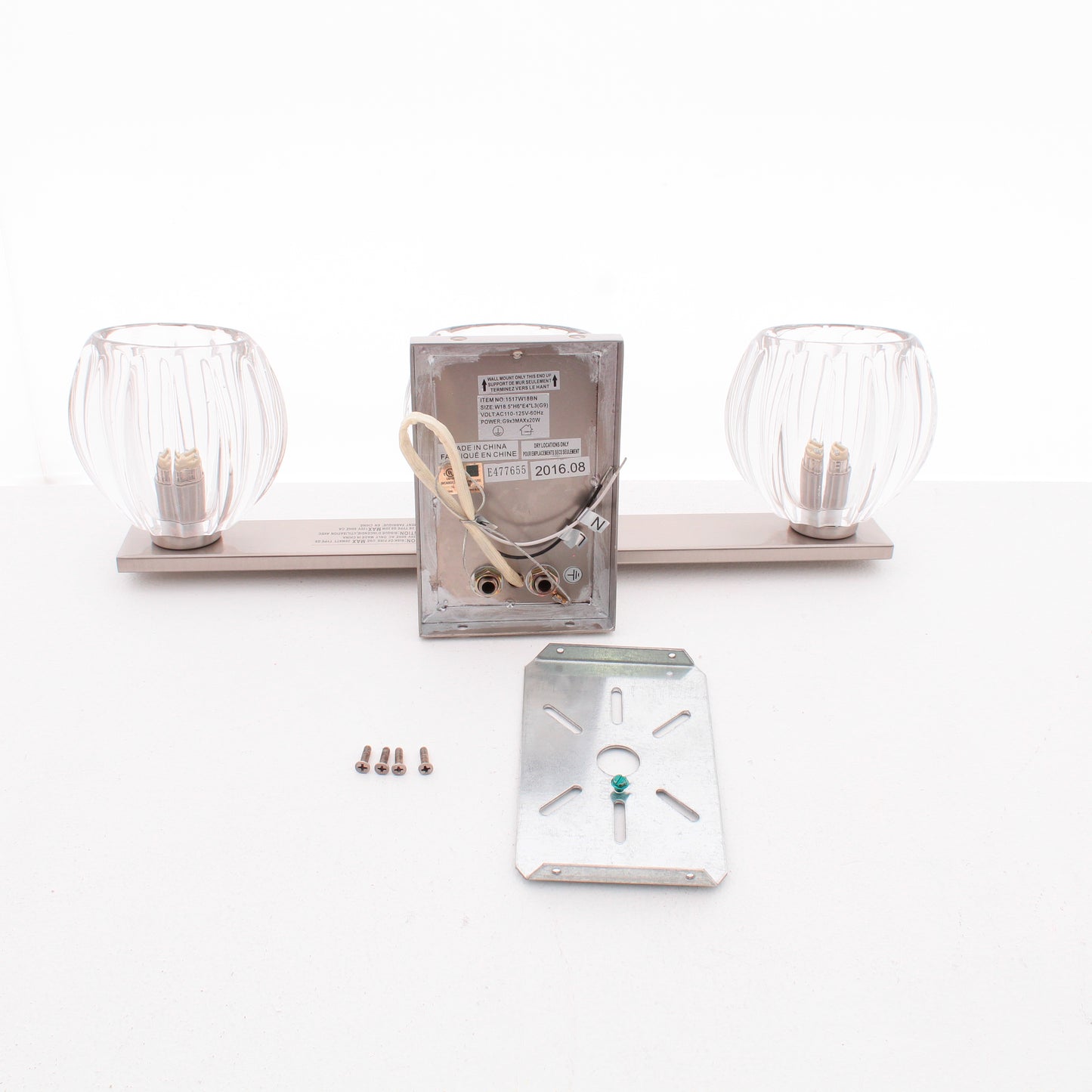 Elegant Lighting 1517W18BN Monticello 3 LT Brushed Nickel Vanity Light