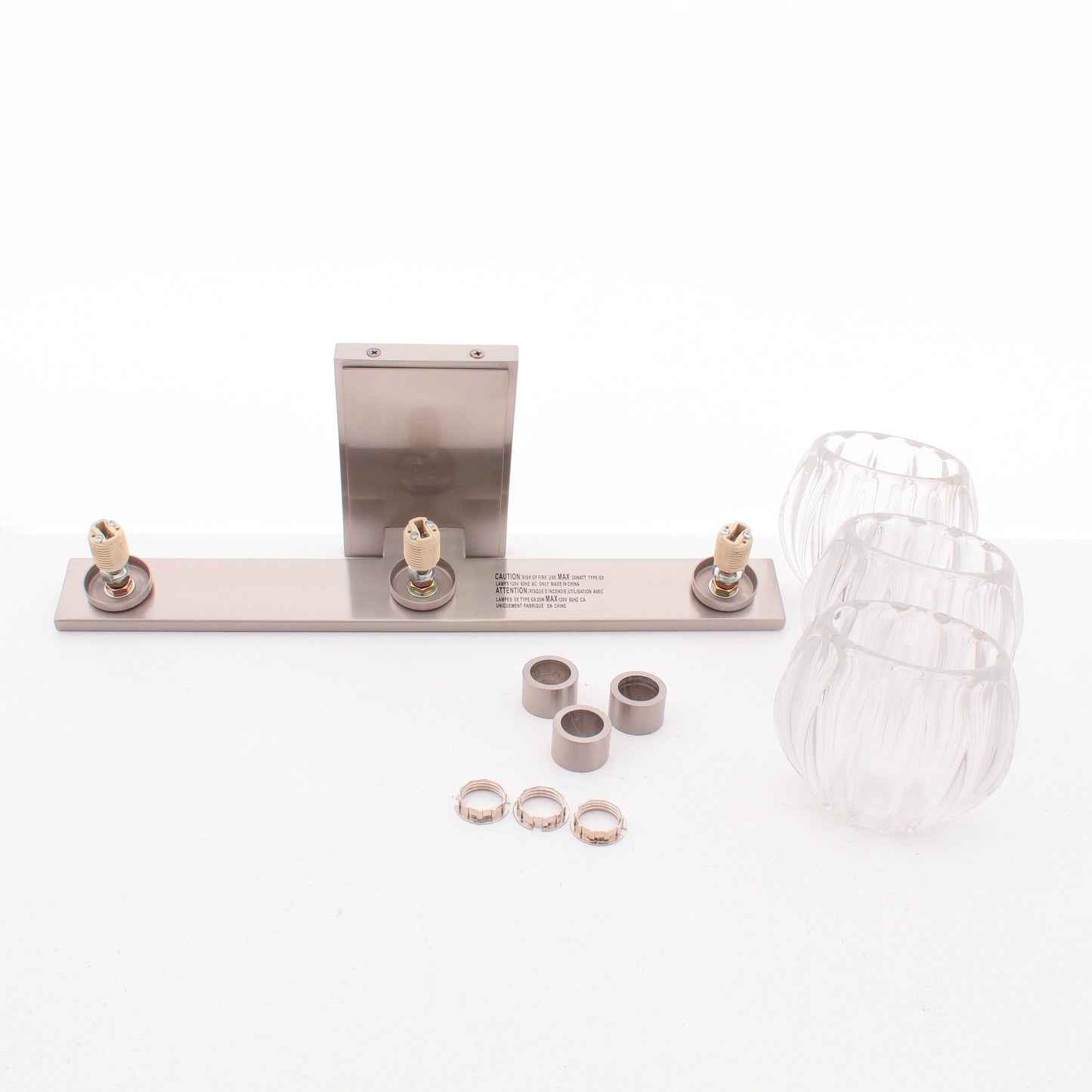Elegant Lighting 1517W18BN Monticello 3 LT Brushed Nickel Vanity Light