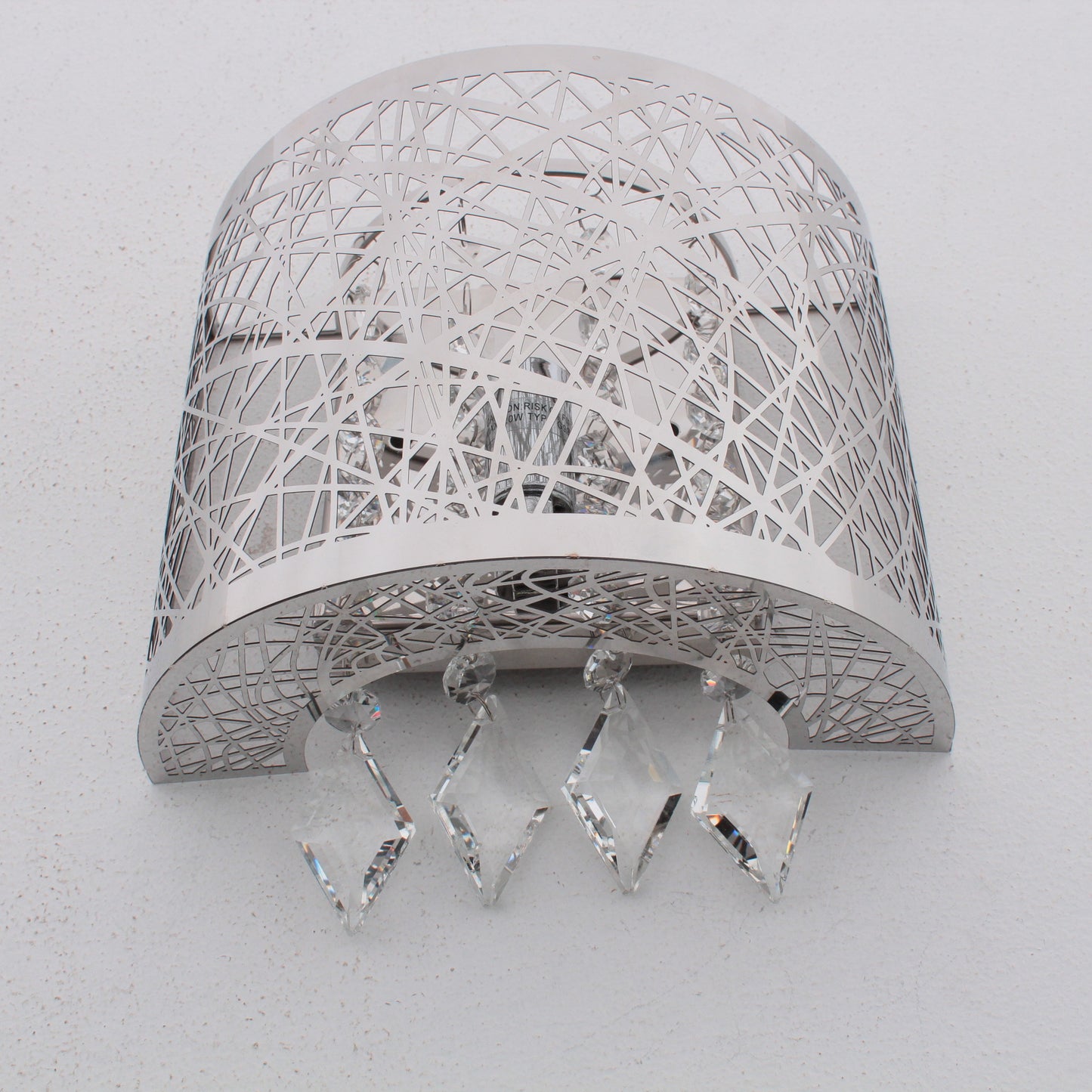 Elegant 2113W8C/RC Finley Wall Sconce 8" Chrome Tone w/ Crystals 1-Light G9