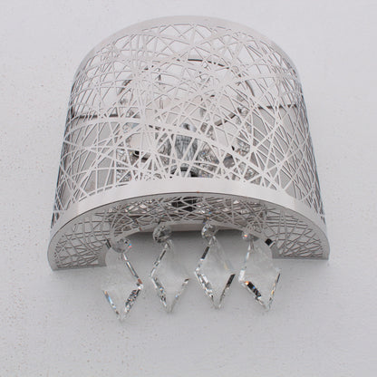 Elegant 2113W8C/RC Finley Wall Sconce 8" Chrome Tone w/ Crystals 1-Light G9
