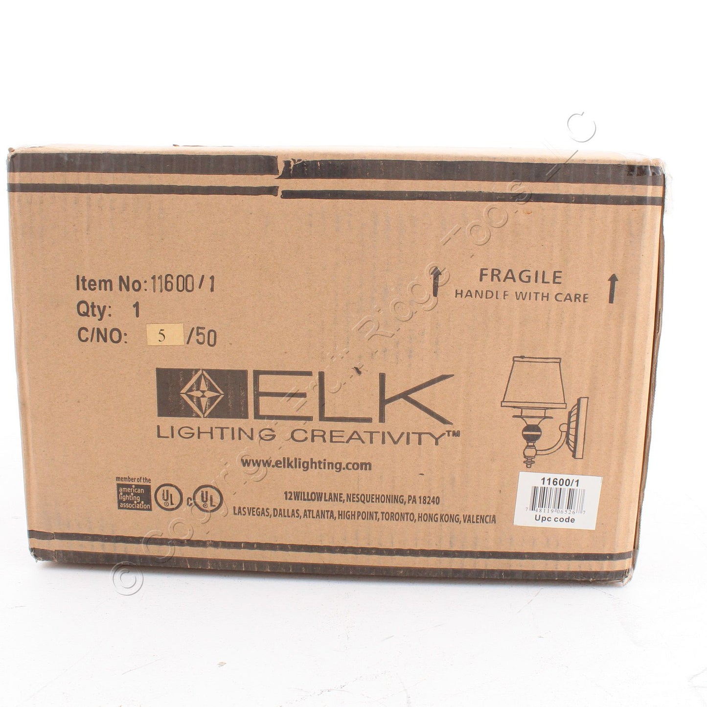 Elk 11600/1 Lighting 1-LIGHT Brushed Nickel Wall Sconce