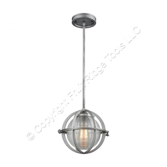 Elk Lighting 16172/1 Aubridge Single Light 10" Wide Weathered Zinc Pendant