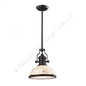Elk Lighting 1-Light Cappa Shell Oiled Bronze Pendant 66433-1 100 Watt Medium