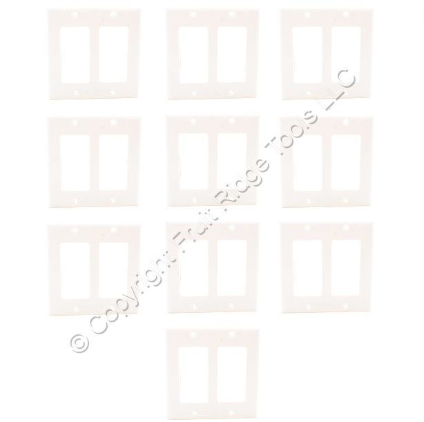 Eaton 5152LA Light Almond 2-Gang Decorator Nylon Wallplates GFCI Covers 10-Pack