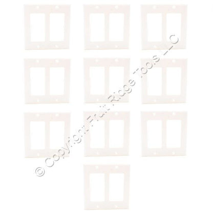 Eaton 5152LA Light Almond 2-Gang Decorator Nylon Wallplates GFCI Covers 10-Pack