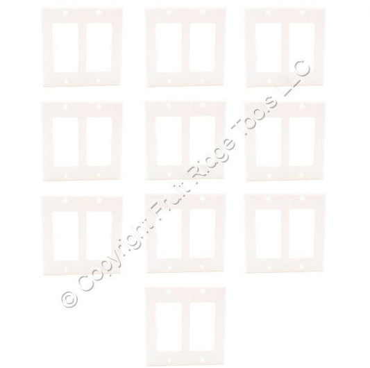 Eaton 5152LA Light Almond 2-Gang Decorator Nylon Wallplates GFCI Covers 10-Pack