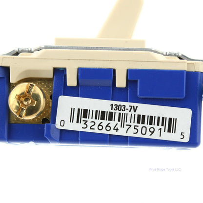 Eaton 1303-7V Ivory Wiring Quiet Toggle Wall Light Switch 3-Way 15A 120V Bulk