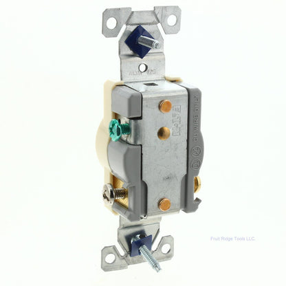 Eaton 1877V Ivory 20A Commercial Single Outlet Receptacle 5-20R 125V