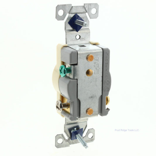 Eaton 1877V Ivory 20A Commercial Single Outlet Receptacle 5-20R 125V