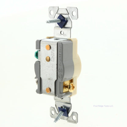 Eaton 1877V Ivory 20A Commercial Single Outlet Receptacle 5-20R 125V