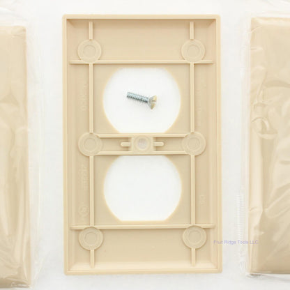 Eaton 2132V Ivory 1-Gang Duplex Outlet Plastic Standard Wallplate Covers 25-pack
