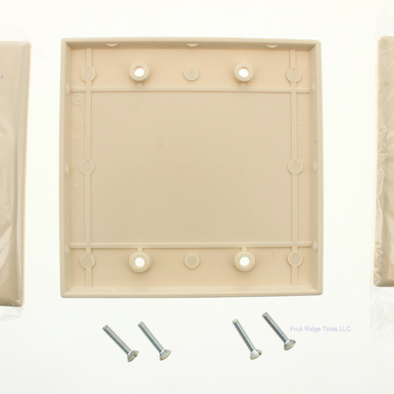 Eaton 2137V Ivory 2-Gang Blank Plastic Standard Wallplate Cover Box Mount 10pcs