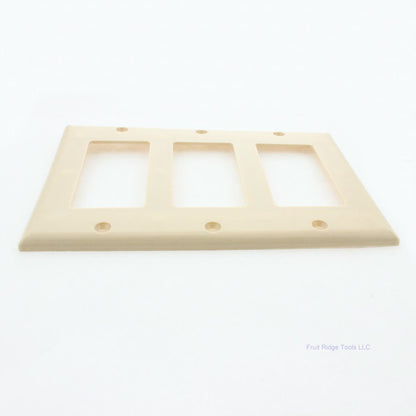 Eaton 2163V Ivory 3-Gang Decorator GFCI GFI Plastic Standard Wallplate Cover