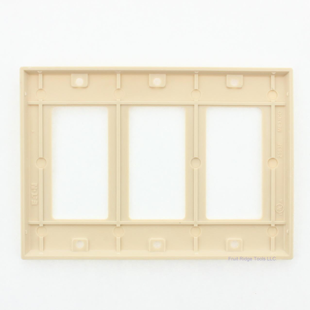 Eaton 2163V Ivory 3-Gang Decorator GFCI GFI Plastic Standard Wallplate Cover