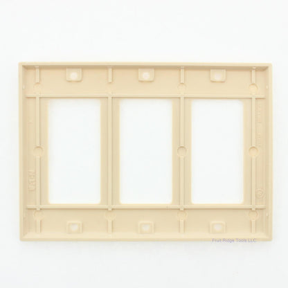 Eaton 2163V Ivory 3-Gang Decorator GFCI GFI Plastic Standard Wallplate Cover