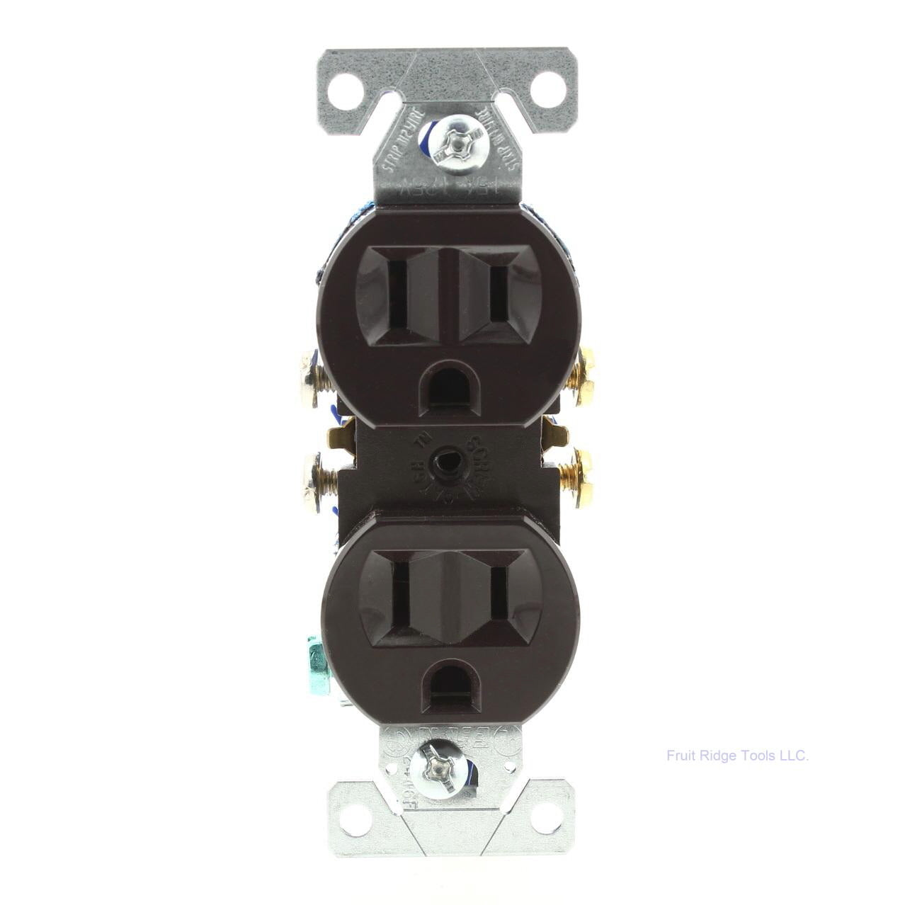 Eaton 270B Brown Residential Duplex 15A Outlet Receptacle Nema 5-15 Bulk 125V