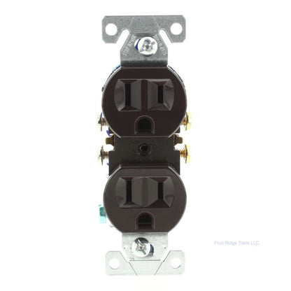 Eaton 270B Brown Residential Duplex 15A Outlet Receptacle Nema 5-15 Bulk 125V