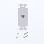 Eaton 3560-4W White Plastic Mount 4-Conductor Decorator Voice/Data Modular Jack