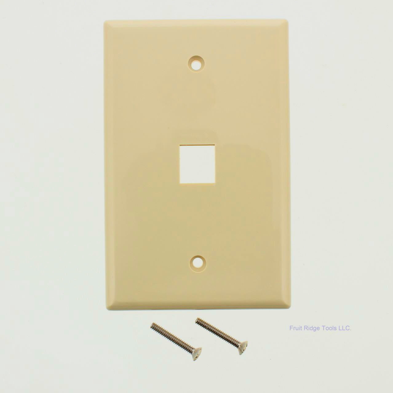 Eaton 5510V-MSP Ivory 1-Gang Flush 1-Port Data Keystone Standard Wallplate Cover