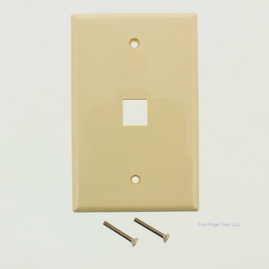 Eaton 5510V-MSP Ivory 1-Gang Flush 1-Port Data Keystone Standard Wallplate Cover