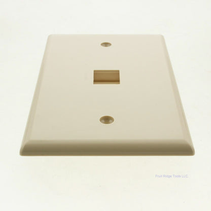 Eaton 5510V-MSP Ivory 1-Gang Flush 1-Port Data Keystone Standard Wallplate Cover