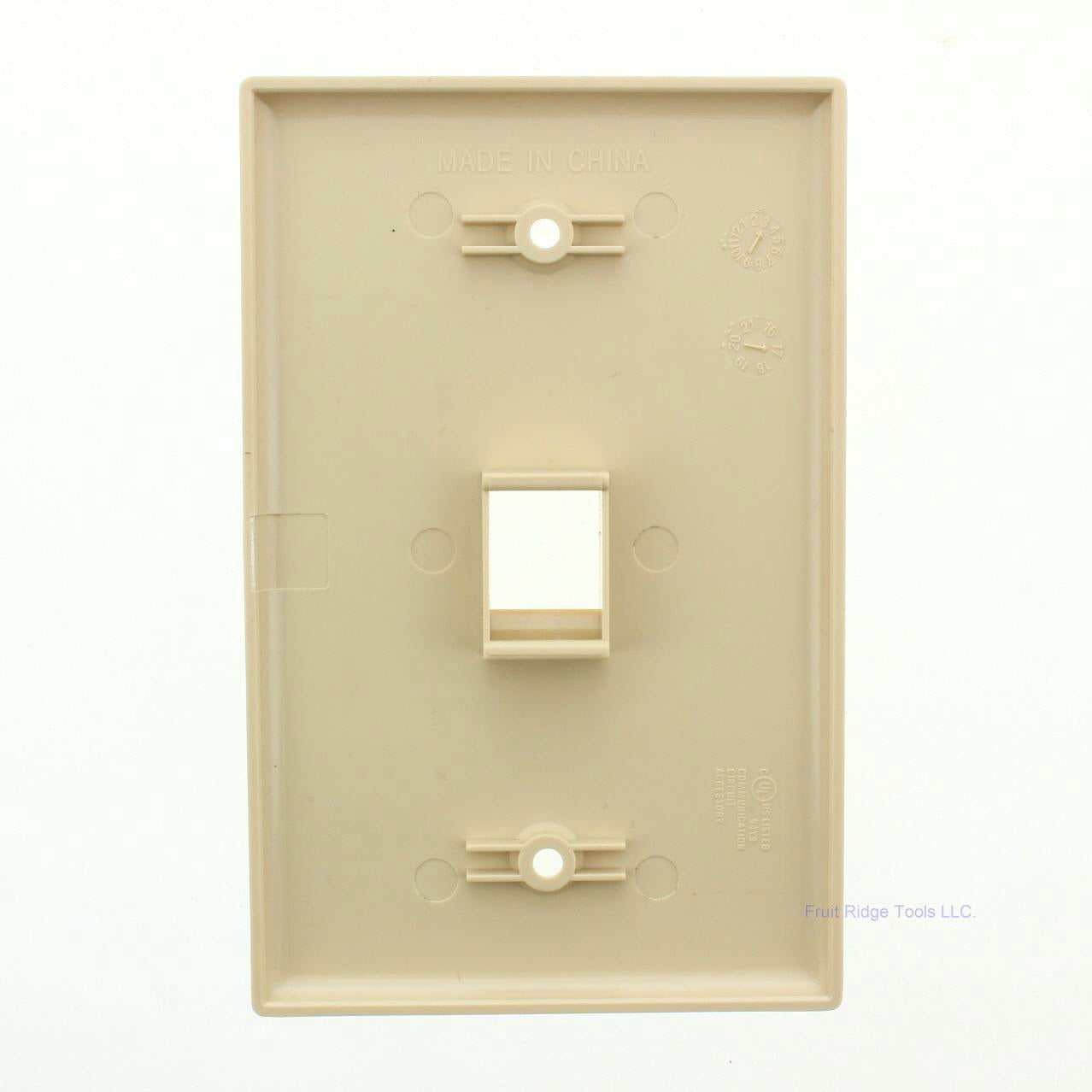 Eaton 5510V-MSP Ivory 1-Gang Flush 1-Port Data Keystone Standard Wallplate Cover