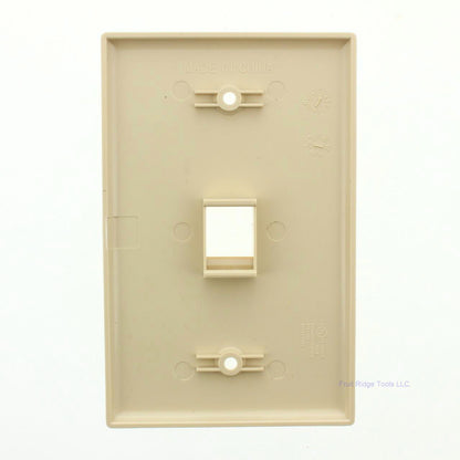 Eaton 5510V-MSP Ivory 1-Gang Flush 1-Port Data Keystone Standard Wallplate Cover