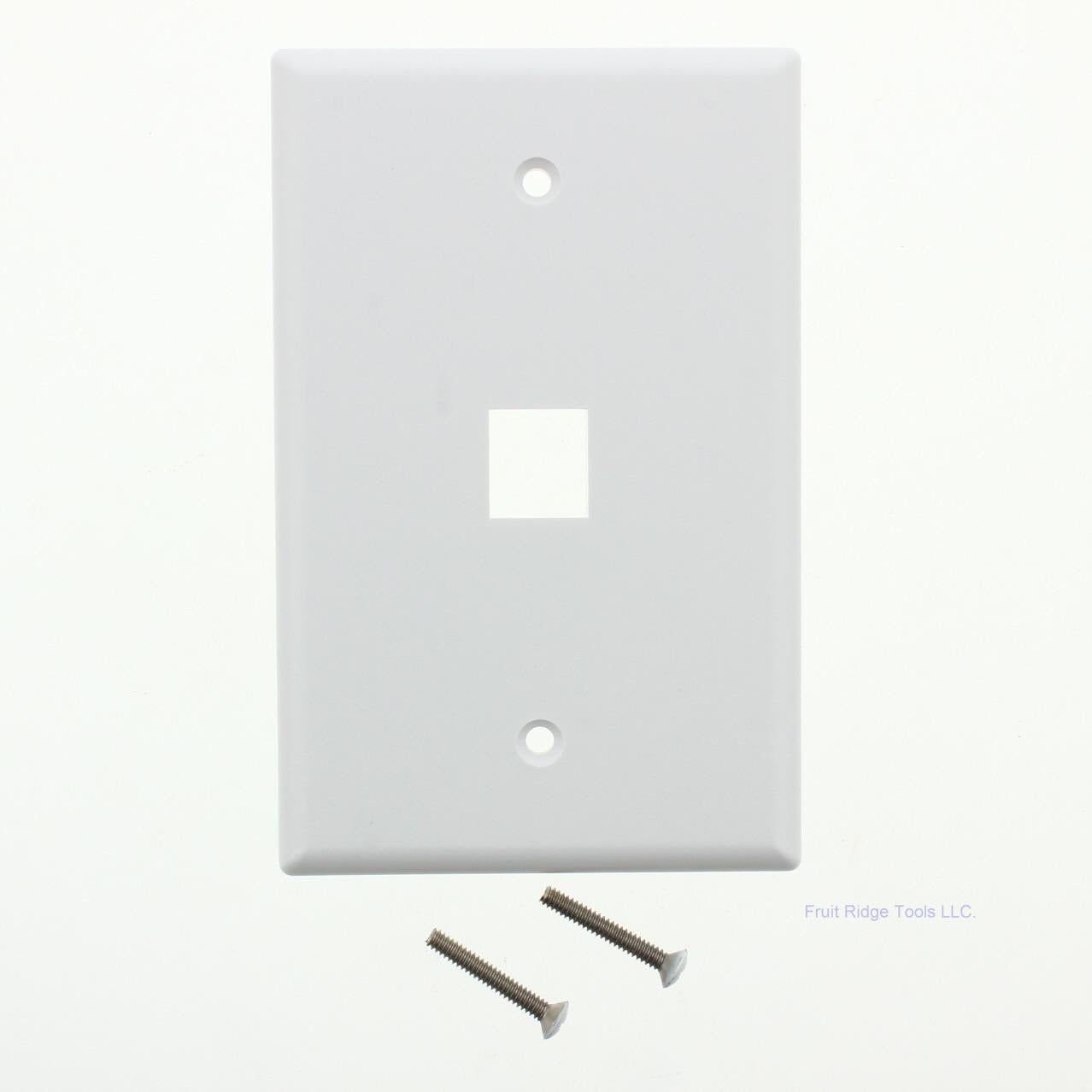 Eaton White Mid Size Flush 110 Style 1-Port Thermoplastic Wallplate 5510W-MSP