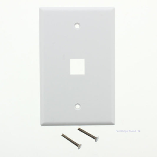 Eaton White Mid Size Flush 110 Style 1-Port Thermoplastic Wallplate 5510W-MSP