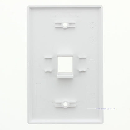 Eaton White Mid Size Flush 110 Style 1-Port Thermoplastic Wallplate 5510W-MSP