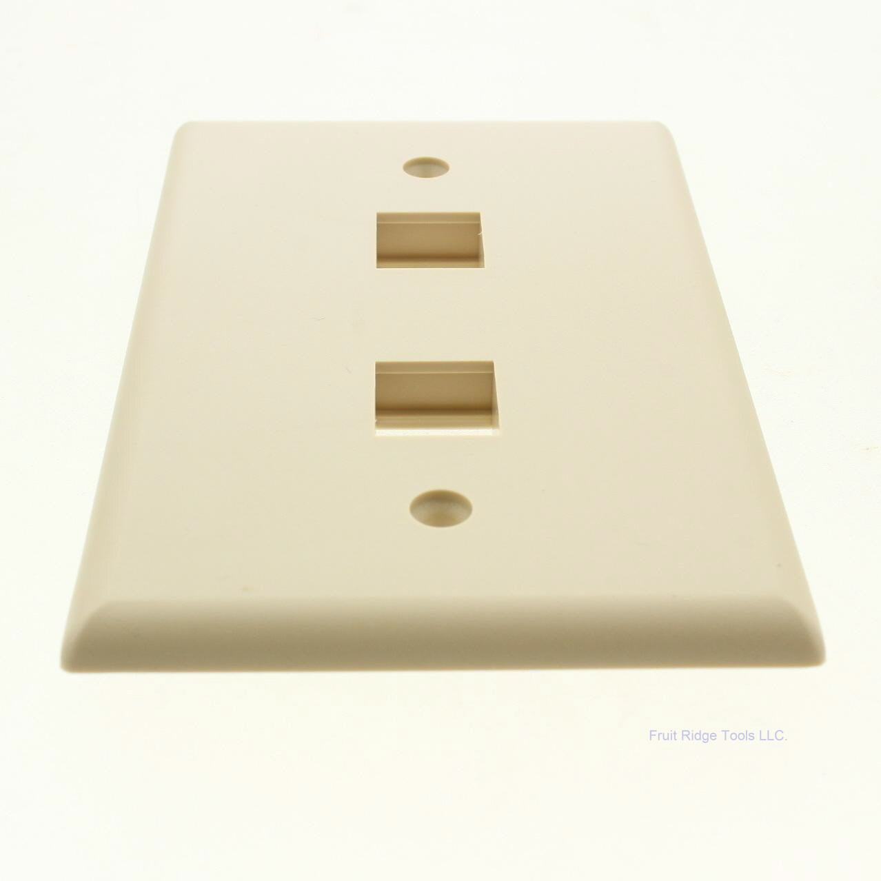 Eaton 5520V-MSP Ivory 1-Gang 2-Port Unbreakable Nylon Mid-Size Wallplate Cover
