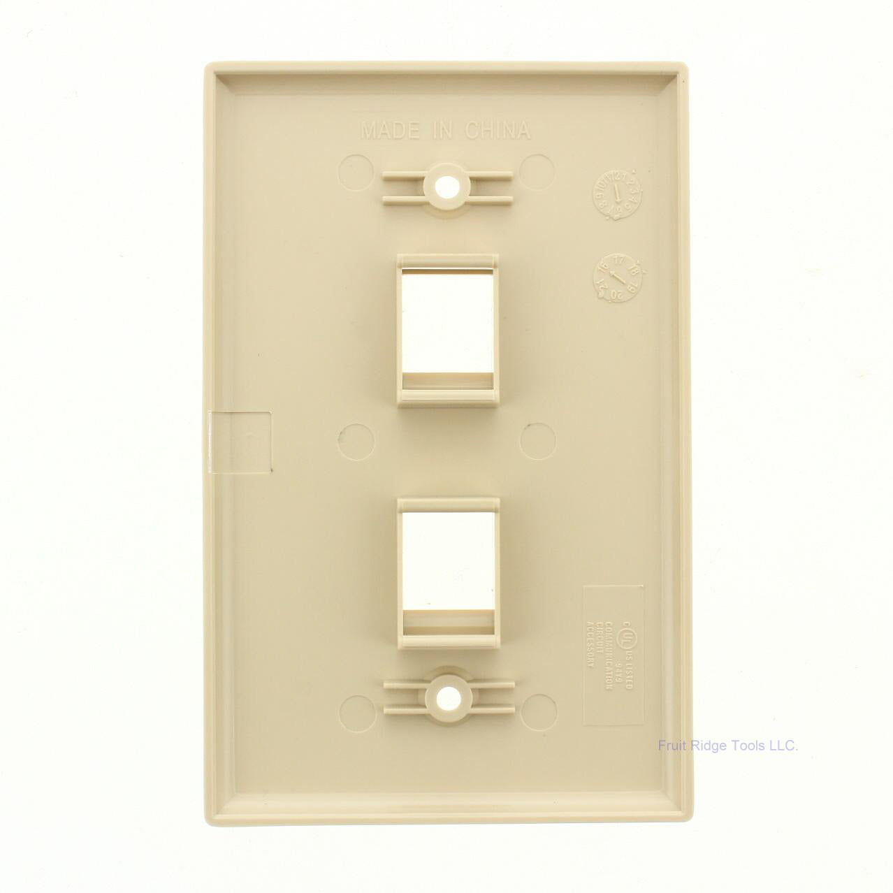 Eaton 5520V-MSP Ivory 1-Gang 2-Port Unbreakable Nylon Mid-Size Wallplate Cover
