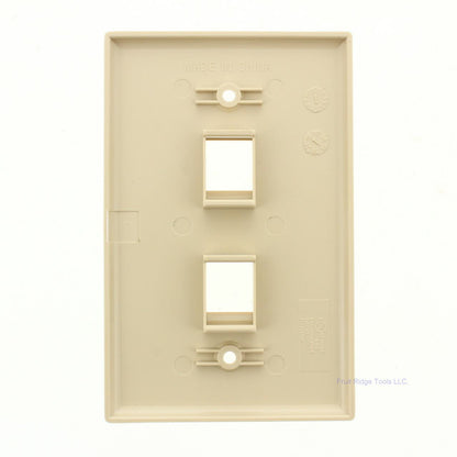 Eaton 5520V-MSP Ivory 1-Gang 2-Port Unbreakable Nylon Mid-Size Wallplate Cover