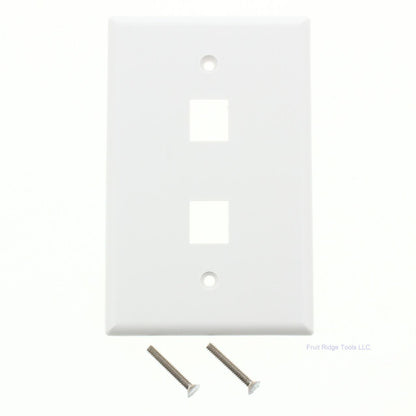 Eaton 5520W-MSP White 1-Gang  Mid-Size 2-Port Nylon Unbreakable Wallplate Cover