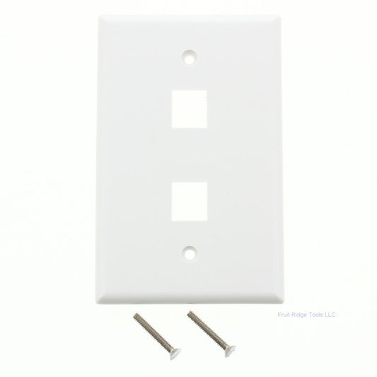 Eaton 5520W-MSP White 1-Gang  Mid-Size 2-Port Nylon Unbreakable Wallplate Cover