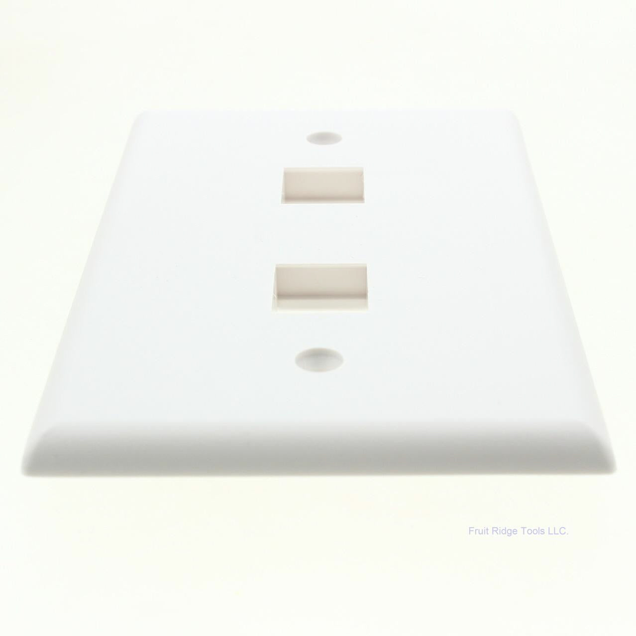 Eaton 5520W-MSP White 1-Gang  Mid-Size 2-Port Nylon Unbreakable Wallplate Cover