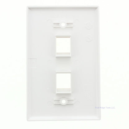 Eaton 5520W-MSP White 1-Gang  Mid-Size 2-Port Nylon Unbreakable Wallplate Cover