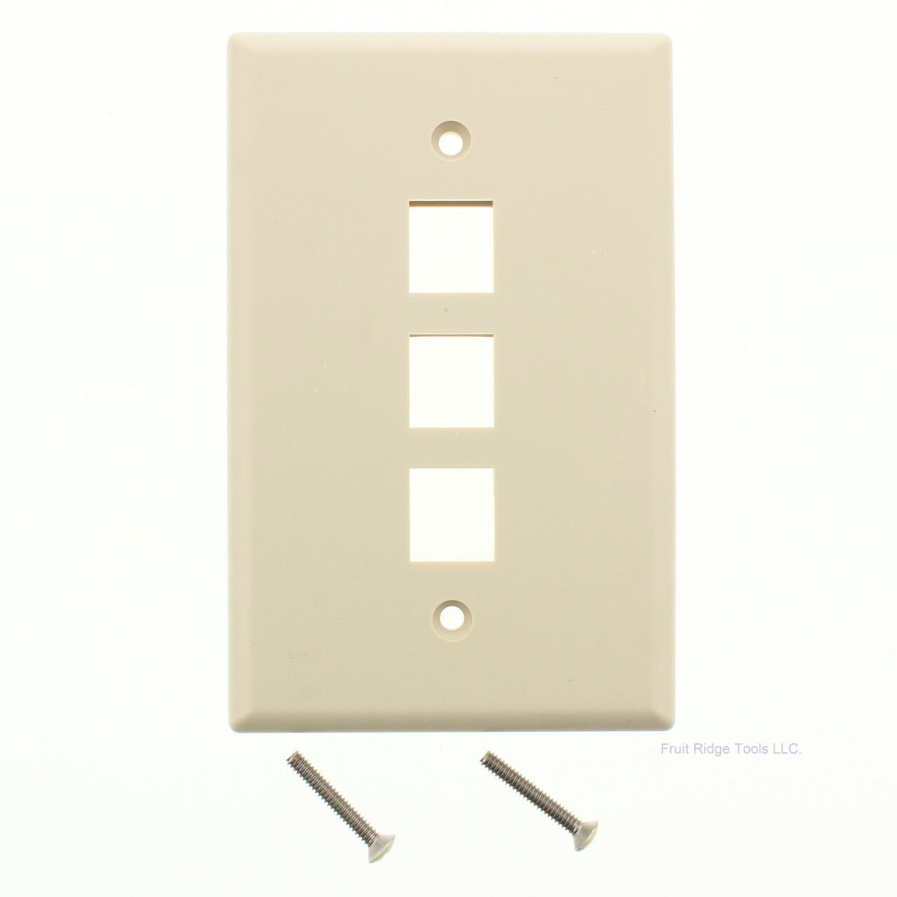 Eaton 5530V-MSP Ivory 1-Gang 3-Port Unbreakable Nylon Mid-Size Wallplate Cover