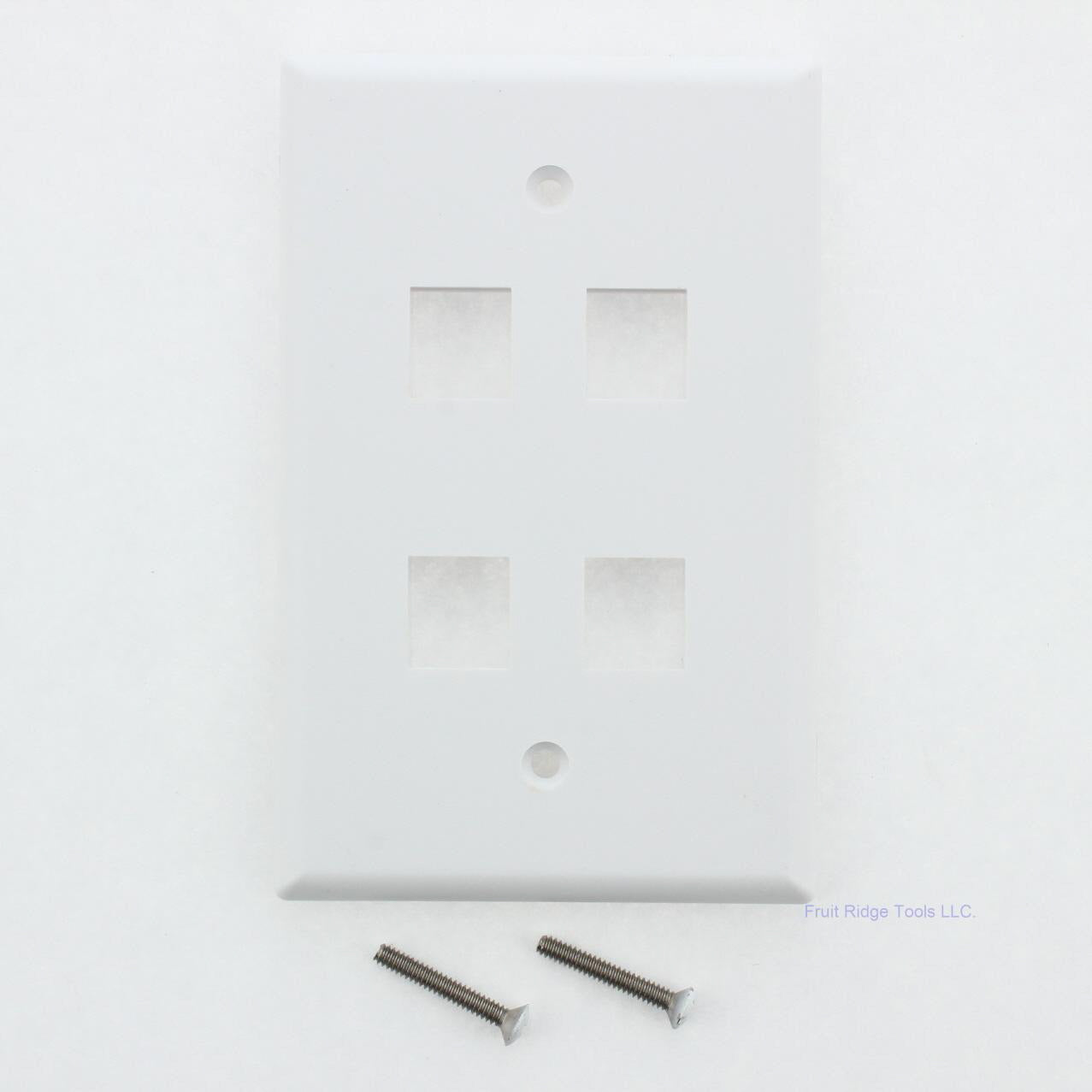 Eaton 5540W-MSP White 1-Gang 4-Port Unbreakable Nylon Mid-Size Wallplate Cover