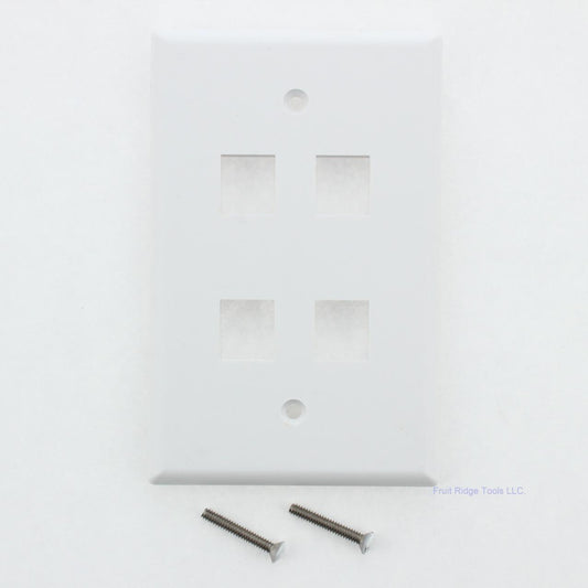 Eaton 5540W-MSP White 1-Gang 4-Port Unbreakable Nylon Mid-Size Wallplate Cover