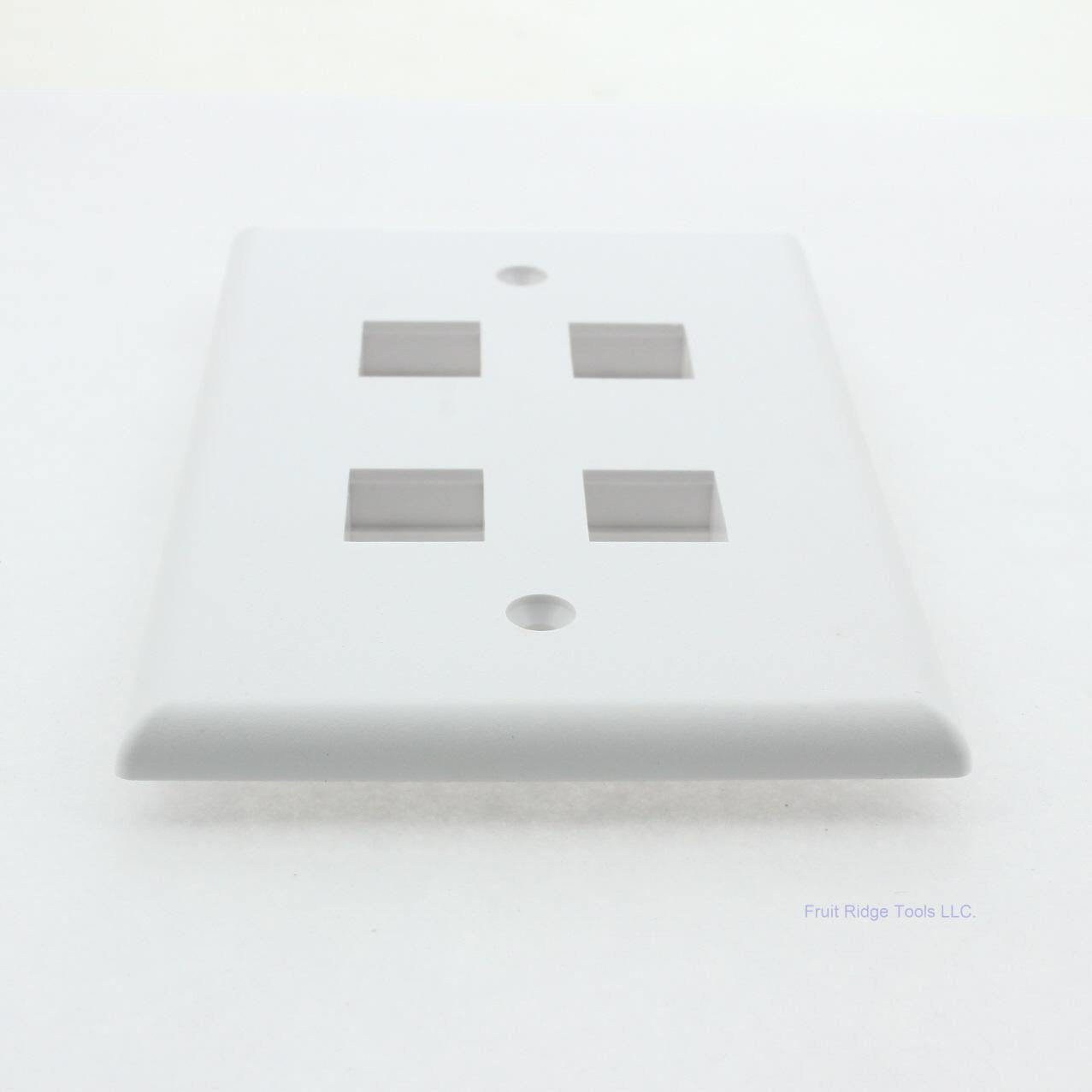 Eaton 5540W-MSP White 1-Gang 4-Port Unbreakable Nylon Mid-Size Wallplate Cover
