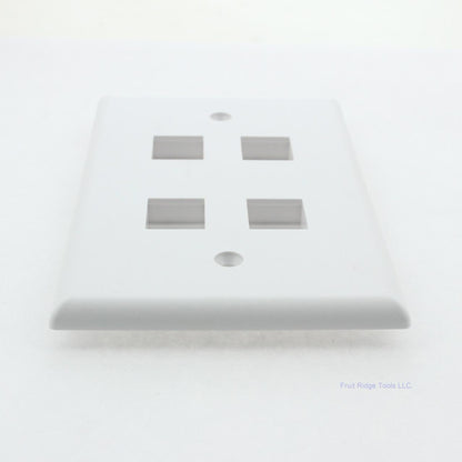 Eaton 5540W-MSP White 1-Gang 4-Port Unbreakable Nylon Mid-Size Wallplate Cover