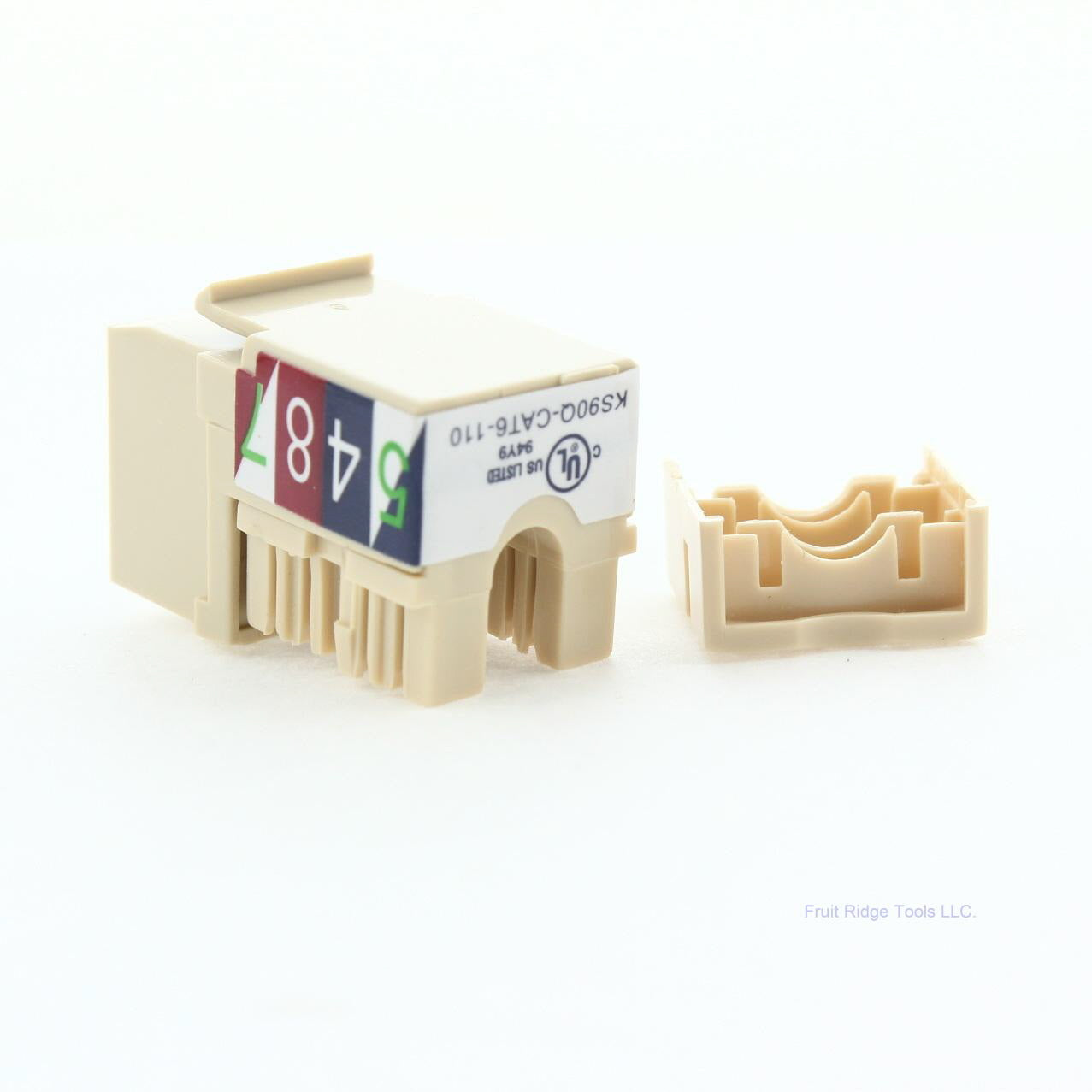 Eaton Ivory Cat6 Snap-In Modular Data Jack 110 Style 8-Position RJ45 5546-6V