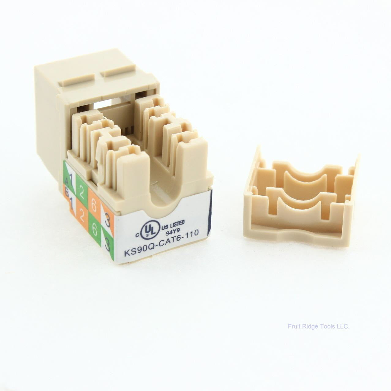 Eaton Ivory Cat6 Snap-In Modular Data Jack 110 Style 8-Position RJ45 5546-6V
