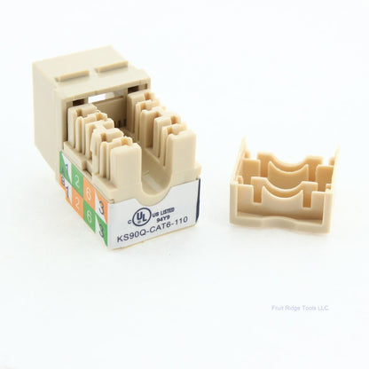 Eaton Ivory Cat6 Snap-In Modular Data Jack 110 Style 8-Position RJ45 5546-6V