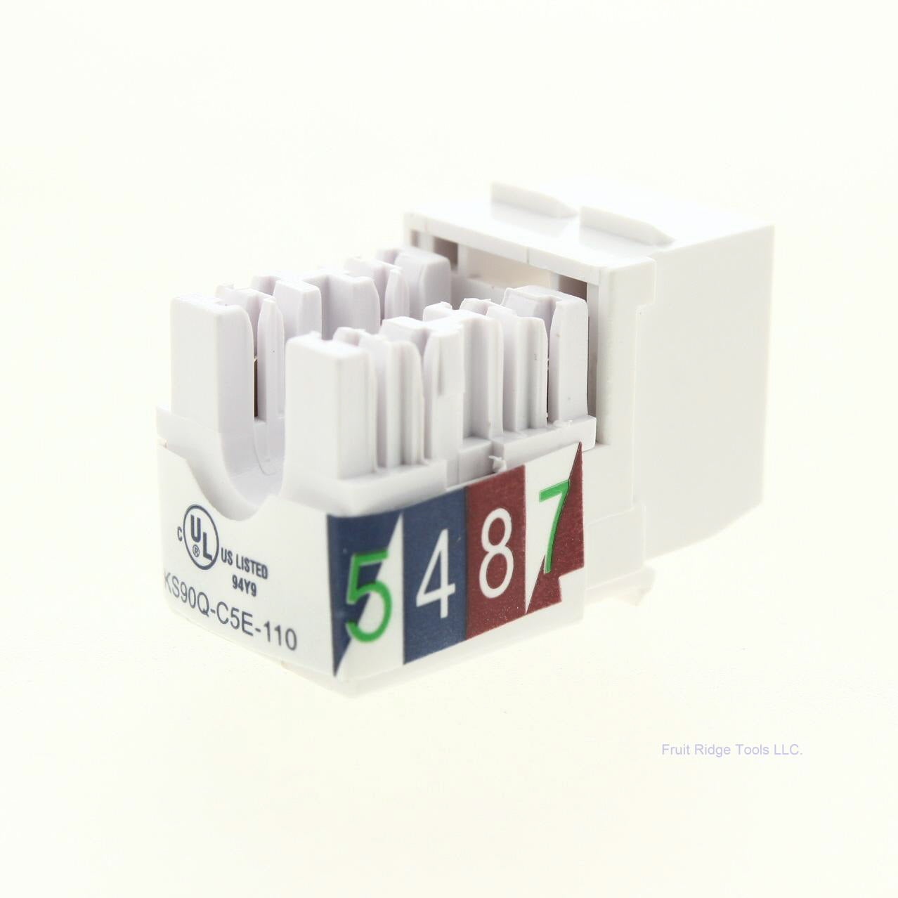 Eaton 5547-5EW White Cat5e Snap-In Modular Data Jack 110 Style 8-Position RJ45